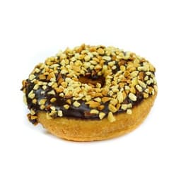 Vanilla Cake Chocolate Icing w/Peanuts